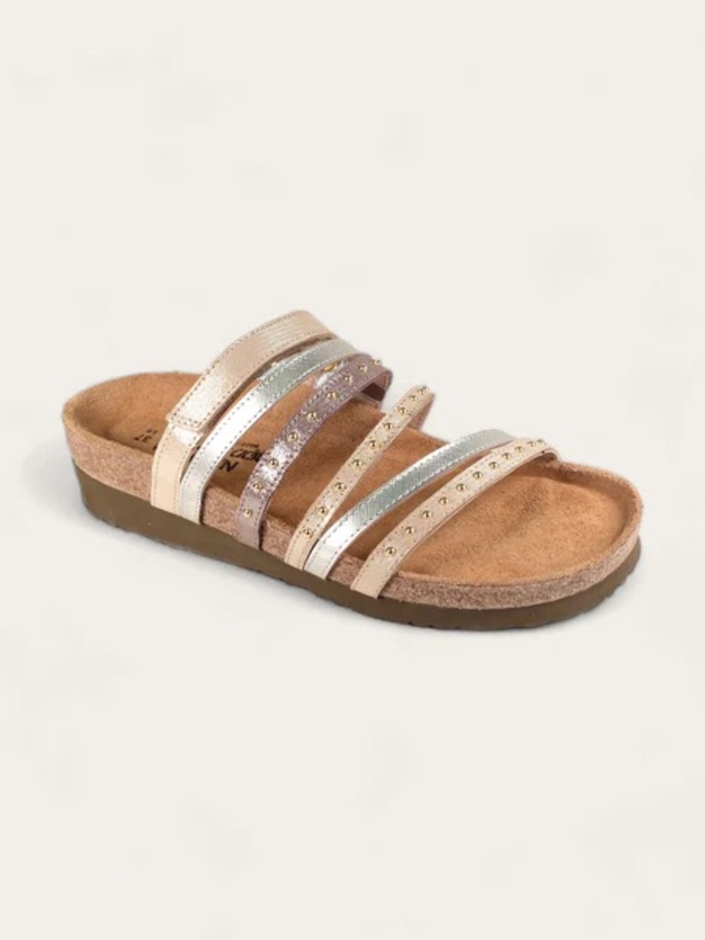 Naot Metallic Leather Prescott Sandals